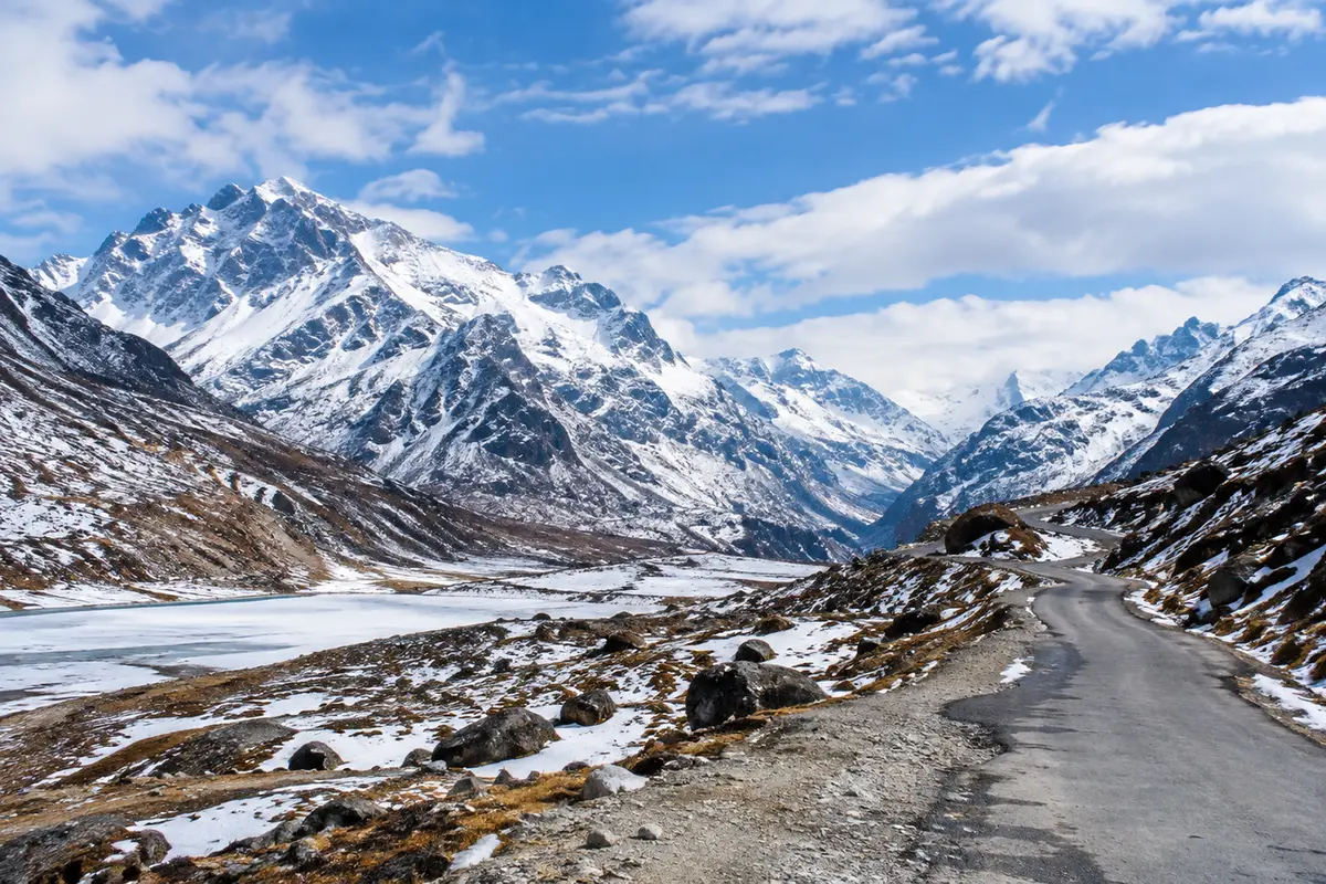 Zero Point Sikkim Yumesamdong snow-covered landscape